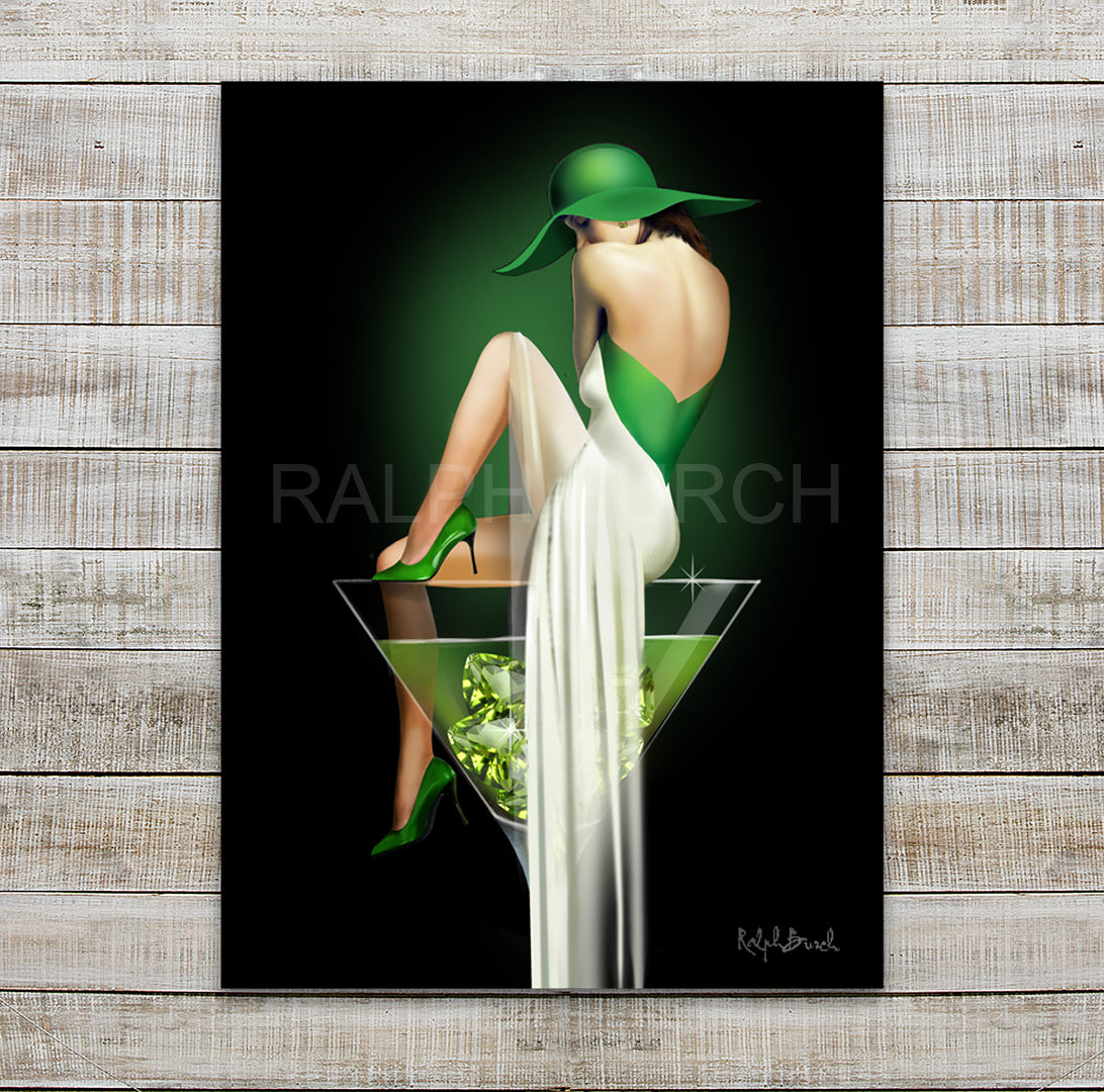 Peridot Birthstone Martini Pin Up Wall Art by Ralph Burch – RALPH