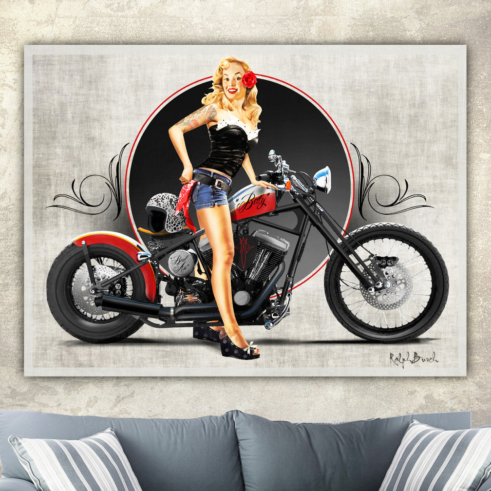 Bad Ass Betty Motorcycle Wall Art by Ralph Burch – RALPH BURCH