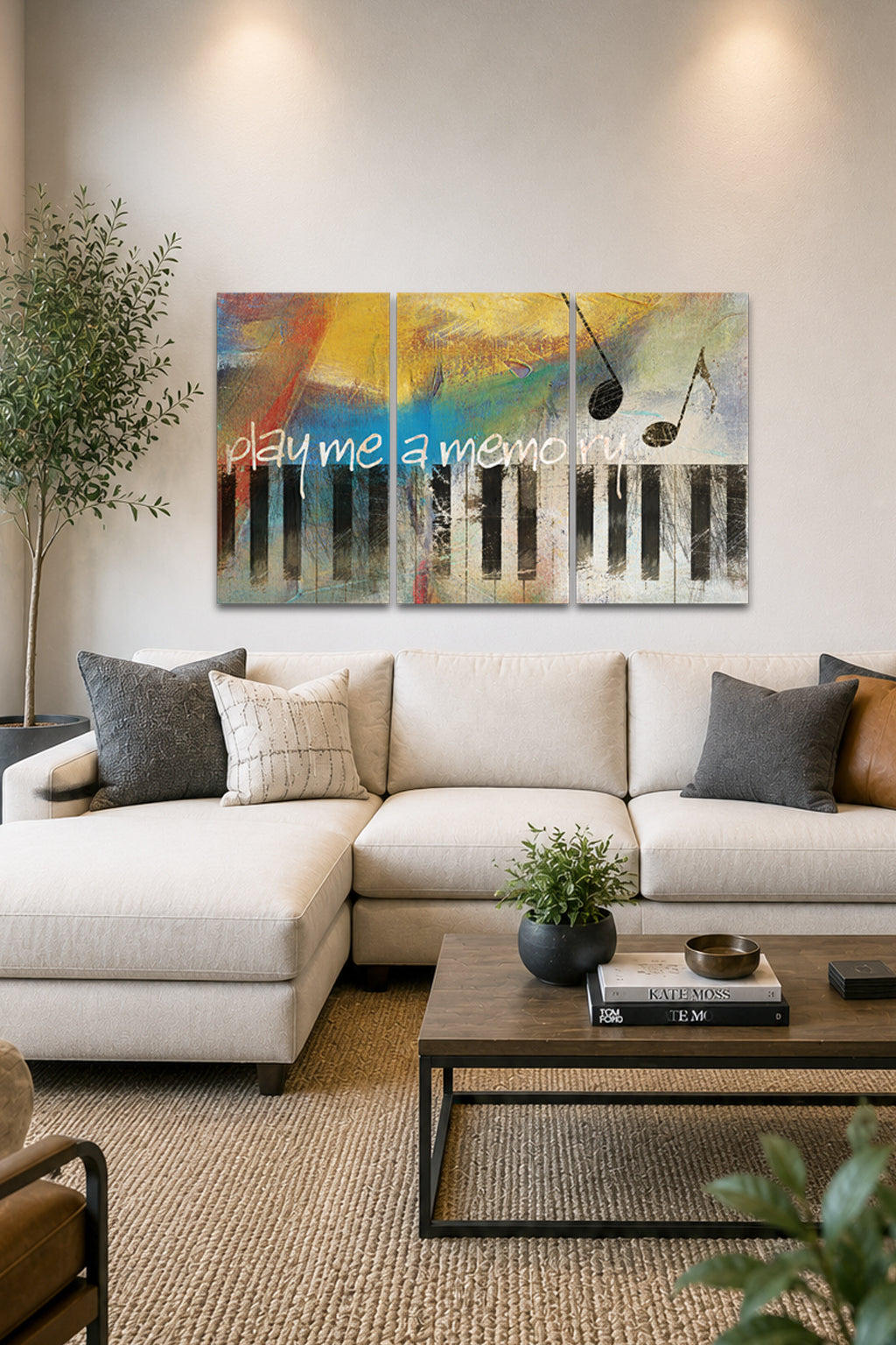 Piano Abstract Triptych Metal Wall Art by Ralph Burch – RALPH BURCH